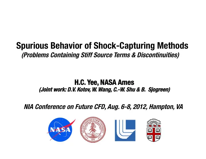 spurious behavior of shock capturing methods