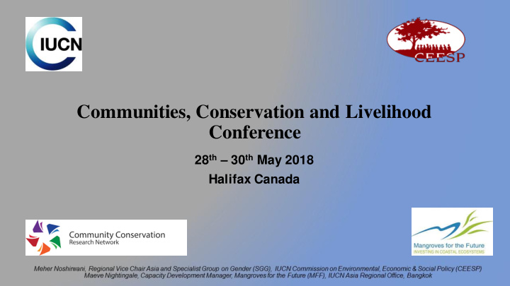 communities conservation and livelihood conference