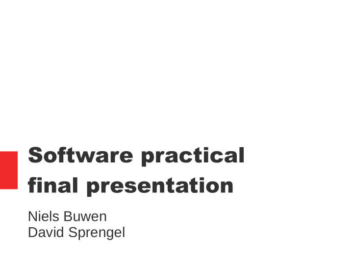 software practical final presentation