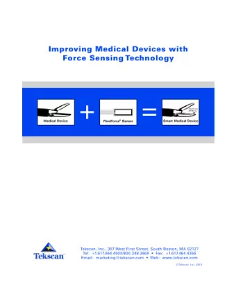 Table of Contents  IMPR  PROVI  VING M  MED  EDICAL  CAL D  DEVI  VICES  CES W  WITH  TH F  FORCE S