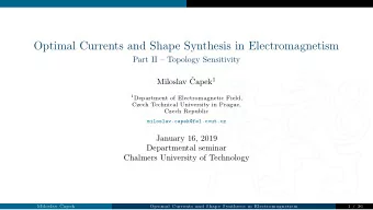 Optimal Currents and Shape Synthesis in Electromagnetism  Part II  Topology Sensitivity