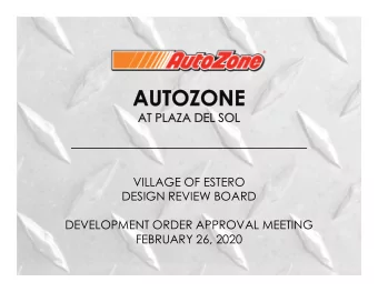 VILLAGE OF ESTERO  DESIGN REVIEW BOARD  DEVELOPMENT ORDER APPROVAL MEETING  FEBRUARY 26, 2020