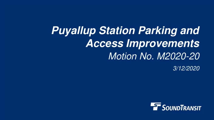 access improvements
