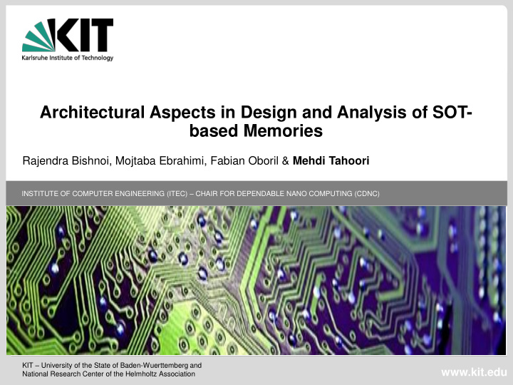 architectural aspects in design and analysis of sot