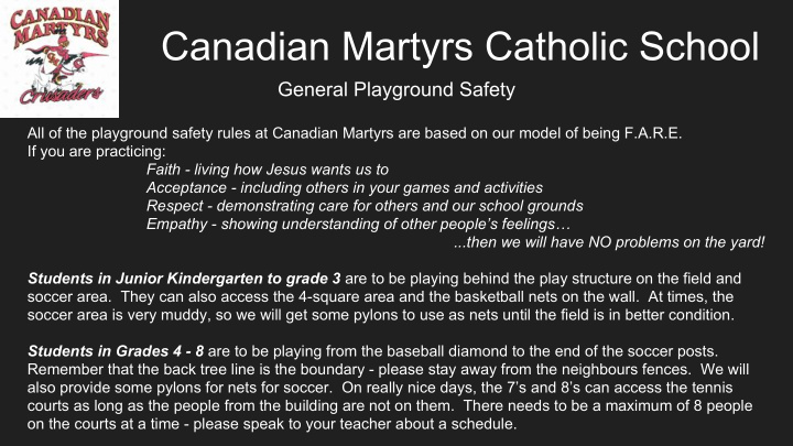 canadian martyrs catholic school