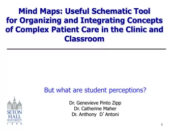 Mind Maps: Useful Schematic Tool  for Organizing and Integrating Concepts  of Complex Patient Care