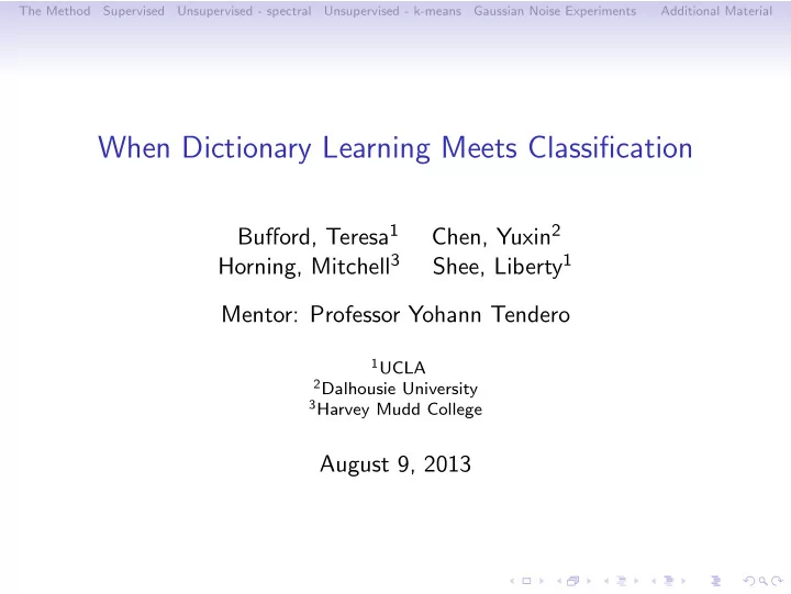 when dictionary learning meets classification