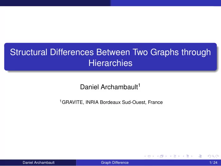 structural differences between two graphs through