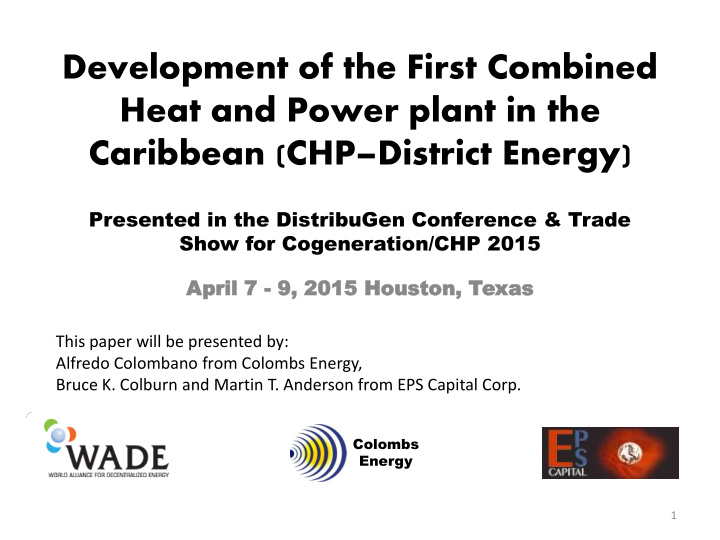 caribbean chp district energy
