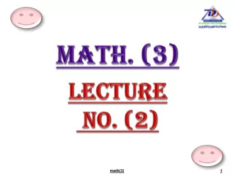 1  math(3)  So  Solu  lutio  tion  n of  of  fi  firs  rst  t or  orde  der  r  ode  ode  2