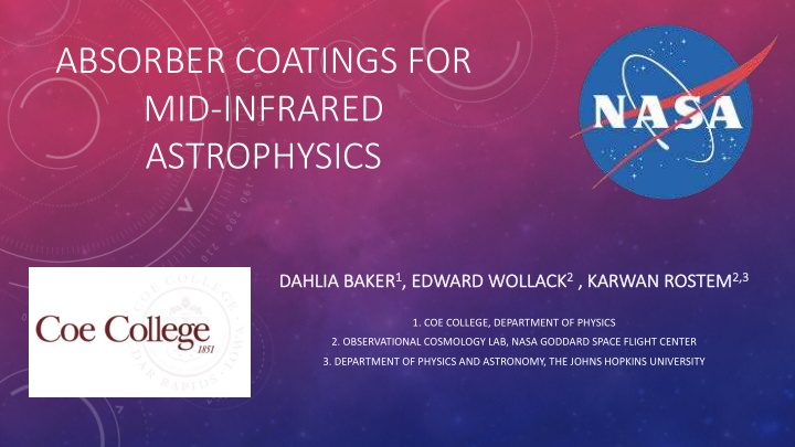 absorber coatings for mid infrared astrophysics