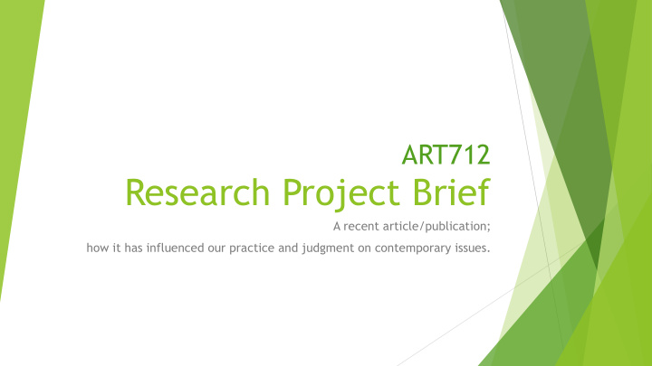 research project brief