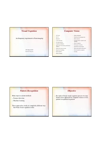 Visual Cognition  Computer Vision  3D Vision  Mobile multimedia      3D TV  Model-based