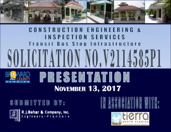 OVEMBER 13, 2017  13, 2017  S  O  L  I  C  I  T A T  I  O  N  N  O  .  V  2  1  1  4  5  8  5  P  1