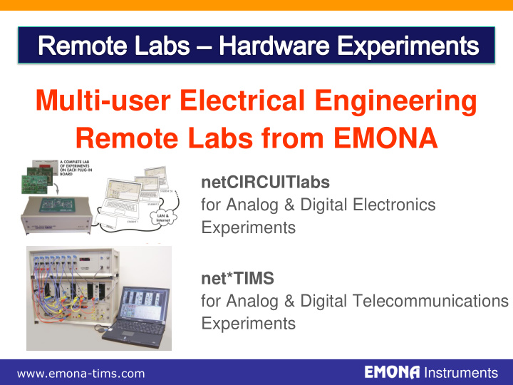 multi user electrical engineering remote labs from emona
