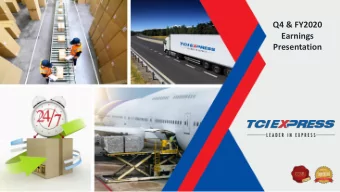 Earnings  Presentation  FY2020 and Q4 FY2020 Highlights  Stable Top-line Growth with 22.3% PAT