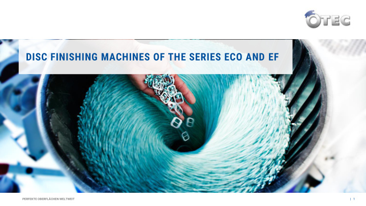 disc finishing machines of the series eco and ef