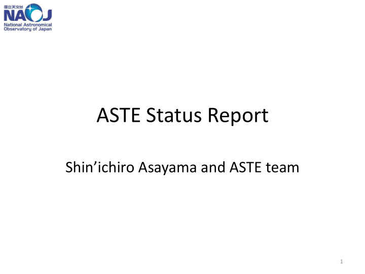aste status report