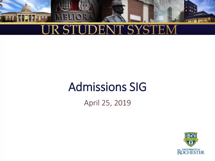 admissions sig ig