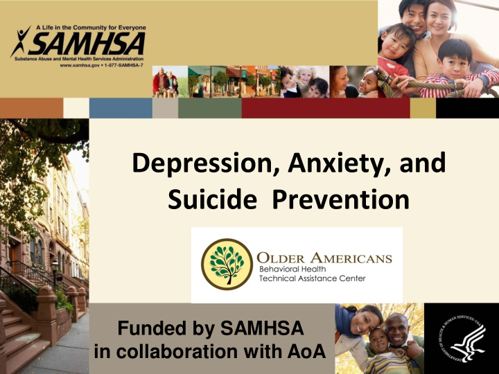depression anxiety and suicide prevention