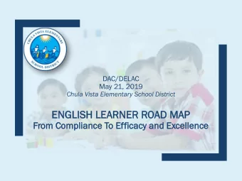 EN  ENGLISH  LISH LEA  EARNE  RNER  R ROAD  AD MA  MAP  From  m Compli  mpliance  ce To Effic