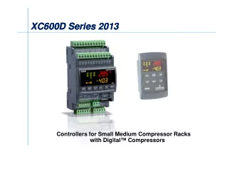 XC600D Series 2013  XC600D Series 2013  Controllers for Small Medium Compressor Racks  with