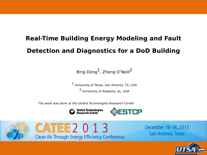 real time building energy modeling and fault detection