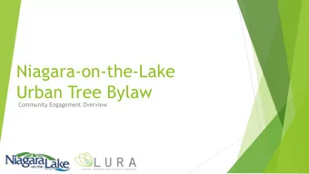 Urban Tree Bylaw  Community Engagement Overview  Agenda  Project Background  Engagement Activities
