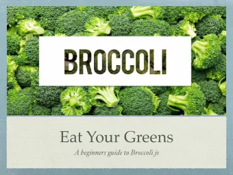 Eat Your Greens  A beginners guide to Broccoli.js  Asset pipeline  for ambitious application