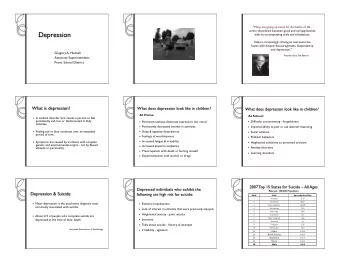 Depression  with its accompanying trials and tribulations.  Satan is increasingly striving to