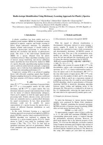 Radio-isotope Identification Using Dictionary Learning Approach for Plastic  Spectra Junhyeok
