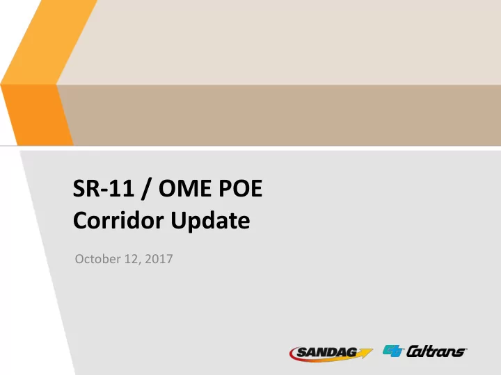 sr 11 ome poe
