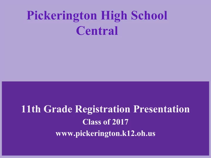pickerington high school central
