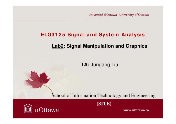 elg3 1 2 5 signal and system analysis lab2 signal