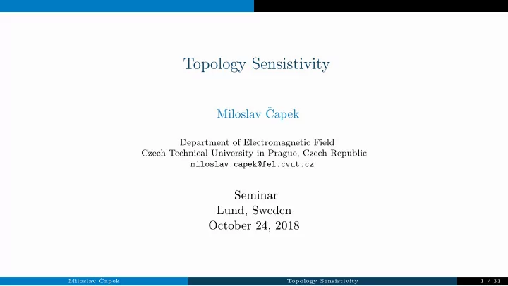 topology sensistivity