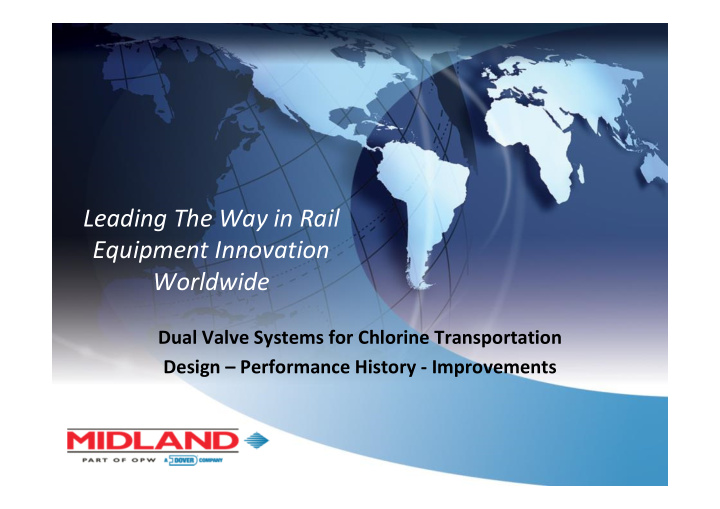 leading the way in rail equipment innovation worldwide