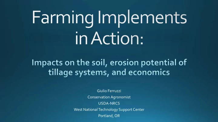 giulio ferruzzi conservation agronomist usda nrcs west