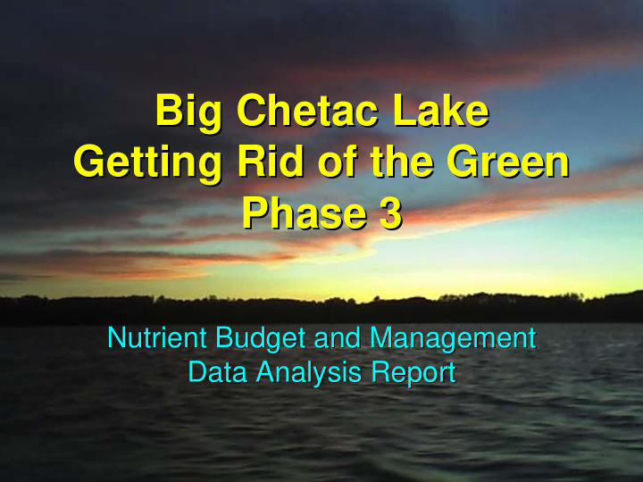 big chetac chetac lake lake big getting rid of the green