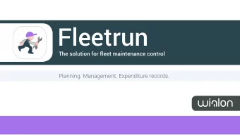 Fleetrun  The solution for fmeet maintenance control  Planning. Management. Expenditure records.