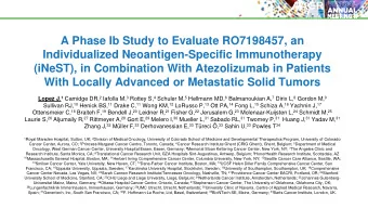 A Phase Ib Study to Evaluate RO7198457, an  Individualized Neoantigen-Specific Immunotherapy
