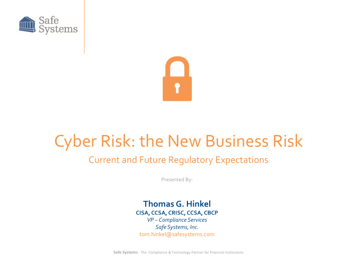 cyber risk the new business risk