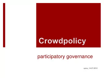 participatory governance  syros_14.07.2012  the power of the crowd  some facts  crowd (people)