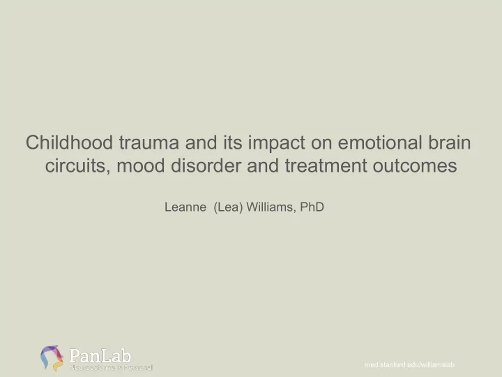 childhood trauma and its impact on emotional brain