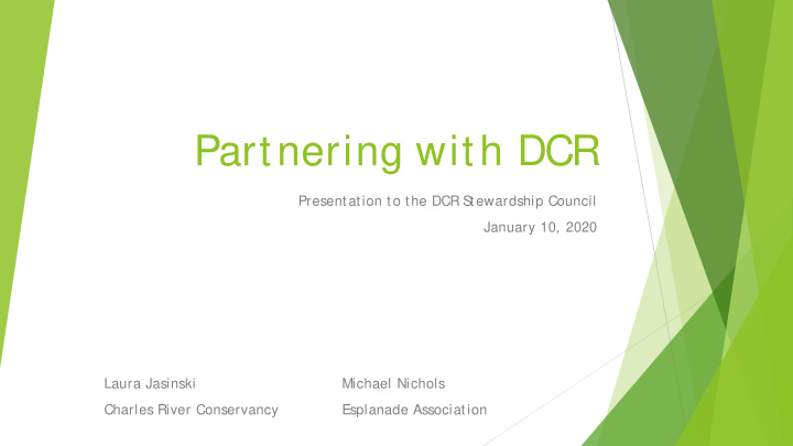 partnering with dcr