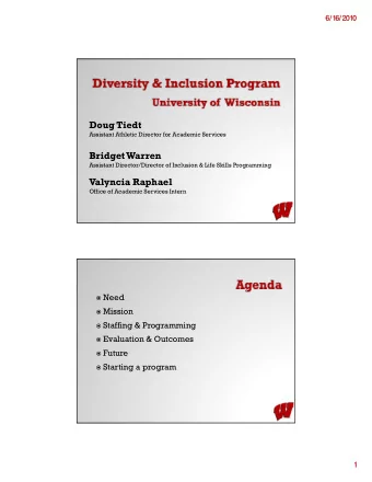 Doug Tiedt  Assistant Athletic Director for Academic Services  Bridget Warren  Assistant