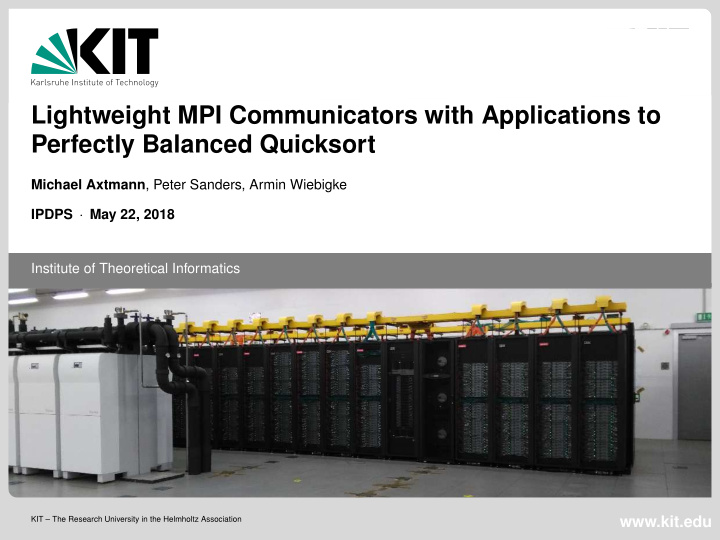 lightweight mpi communicators with applications to