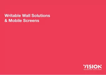Writable Wall Solutions  &amp; Mobile Screens Page: 1  Standard Glass Whiteboards Page: 2