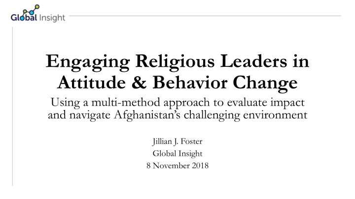 engaging religious leaders in attitude behavior change