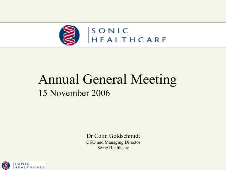 annual general meeting