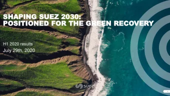 POS  POSITIONED  ITIONED FO  FOR  R THE  THE GRE  GREEN  EN RE  RECO  COVE  VERY  H1 2020 results